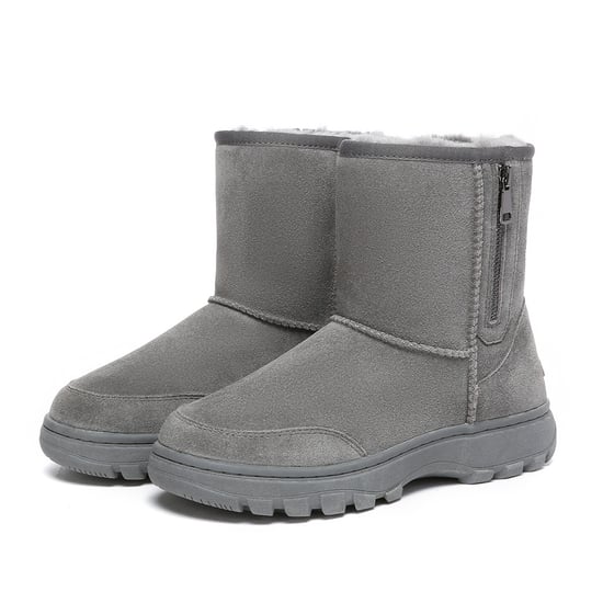 EVER AU Women Starling Zipper Short Boots - Grey