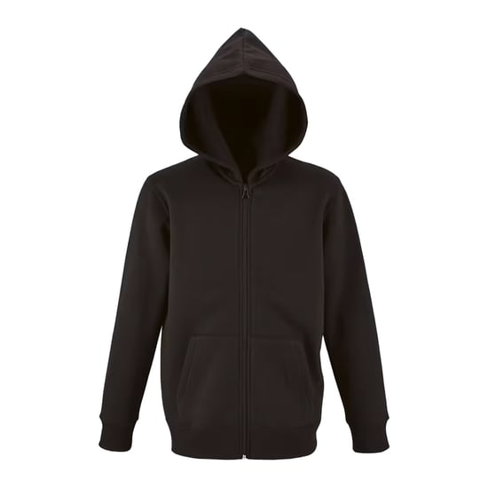 SOLS Hoodie met volledige rits voor kinderen/Kinderen Stone (Zwart) - Image 1