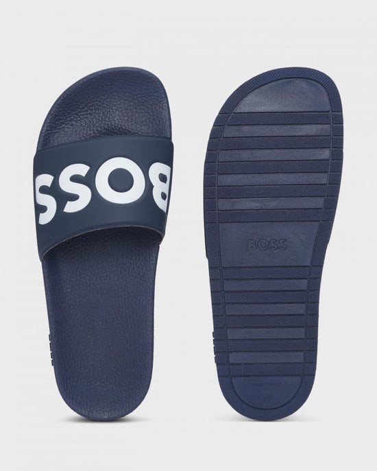 BOSS Orange Aryeh Herenslippers van Italiaanse Maak met Groot Logo Detail - Image 4