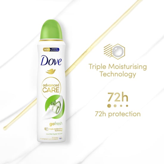 Dove Advanced Care Antiperspirant Deodorant Spray Cucumber & GreenTea, 200 ml, 3 Pack