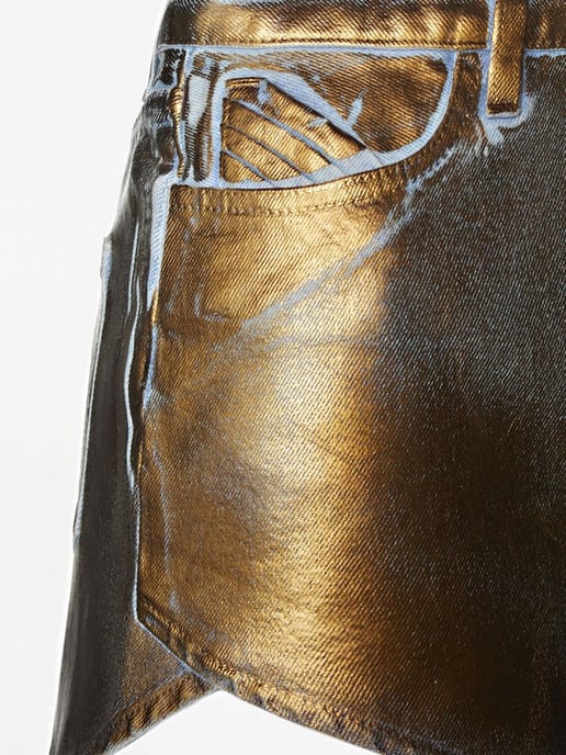 The Attico Skirt in Gold