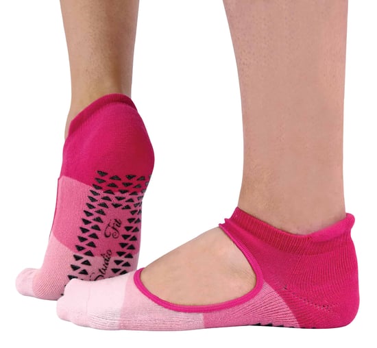 2 paar antislip onzichtbare yogasokken voor dames - Roze - Image 1