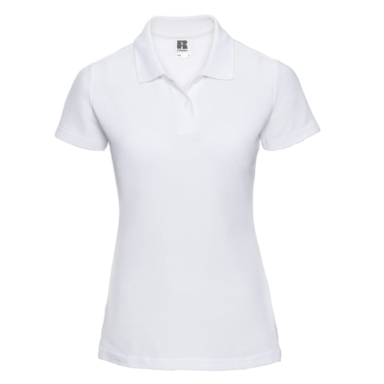 Russell Dames/Dames Piqué Poloshirt (Wit) - Image 1
