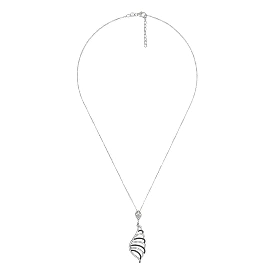 Orphelia Women's 925 Sterling Silver Chain with Pendant - Silver/Black ZH-4839