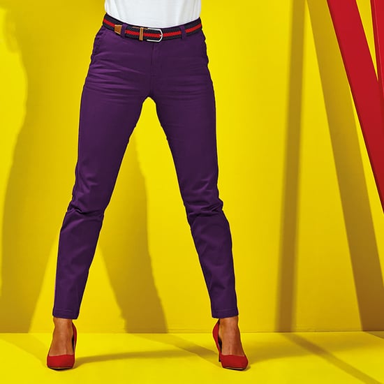 Asquith & Fox Dames/dames Casual Chino Broek (Paars) - Image 2