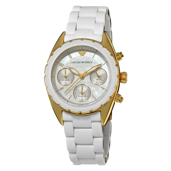 Emporio Armani Dameshorloge Kwarts Wit & Goud - Image 1