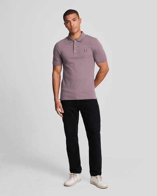 Lyle & Scott-logo op de borst Highland Mauve paars poloshirt - Image 2