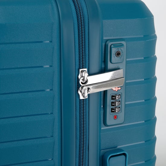 Hard Shell Blue Classic Suitcase Set 8 Wheel Cabin TSA Luggage Case Holiday Travel