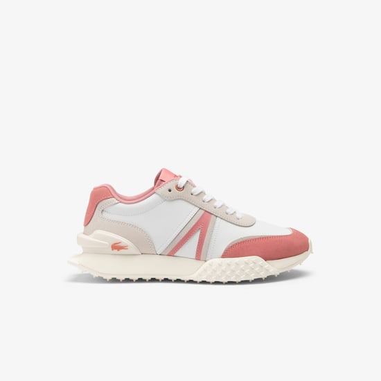 Women's Lacoste L-Spin Deluxe Trainers in White pink - Image 1