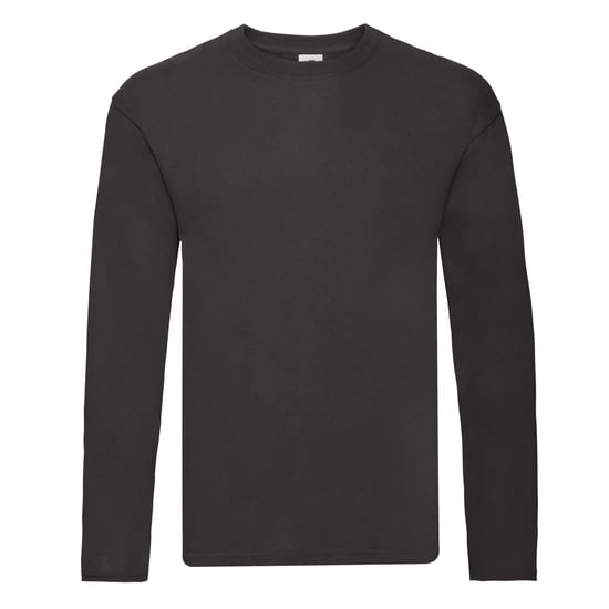 Fruit of the Loom Heren Origineel Effen T-shirt met lange mouwen (Zwart) - Image 1
