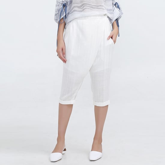 Satijnen trim Capri op maat gemaakte broek - Image 1
