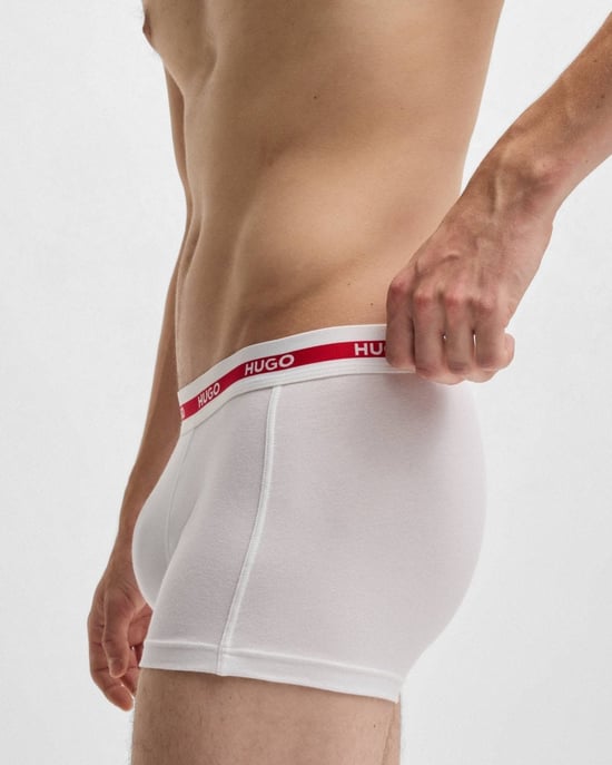 Men's Hugo Organic Boxer Shorts in Open White 120 - Image 2