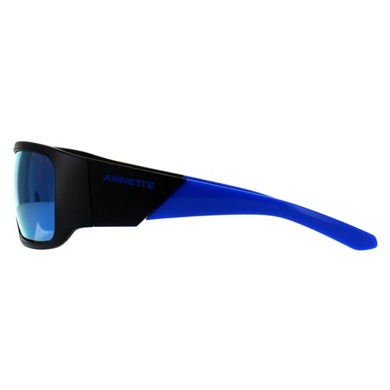Arnette Rectangle Mens Matte Black Dark Grey Mirror Water Polarized AN4297 Snap II