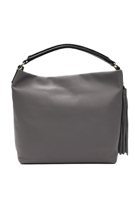 Pompei Donatella Women's Gray Leather Shoulder Bag