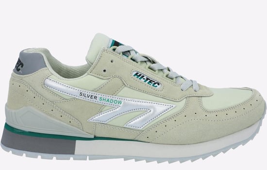 Hi-Tec Silver Shadow OG Pu Suède Heren Zilver/Grijs/Groene Sneakers - Image 1