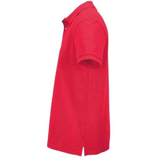 SOLS Unisex Adult Pacific Piqué Tweelingnaaldssteek Poloshirt (Volksrood) - Image 3