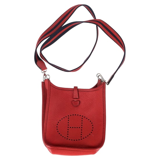 Hermès Evelyn TPN Mini 16 Tas in Rood Leder - Image 1