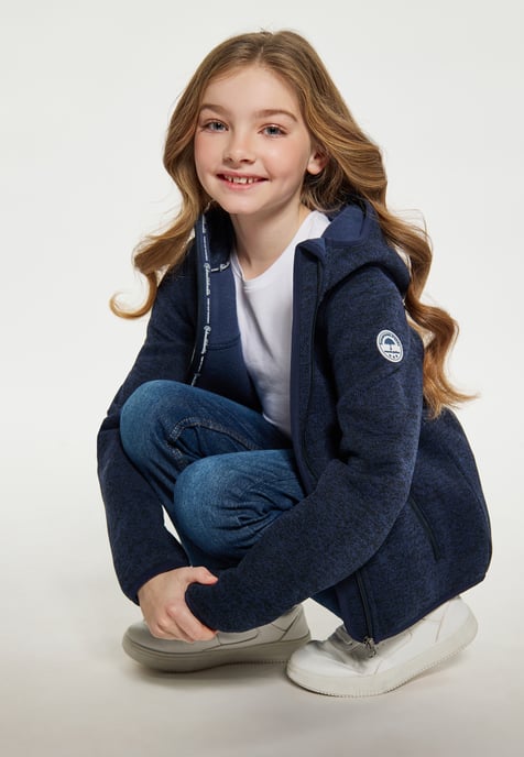 Schmuddelwedda Gebreide fleeceblouse meisjes (kinderen) marine gem - Image 5