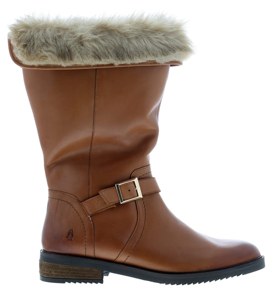 Hush puppies bonnie leer dames lange laarzen tan - Image 2