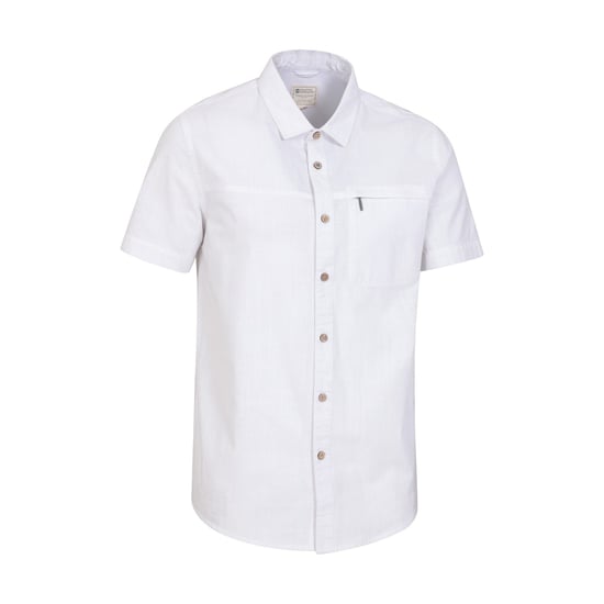 Mountain Warehouse Mens Coconut Slub Short-Sleeved Shirt (White)