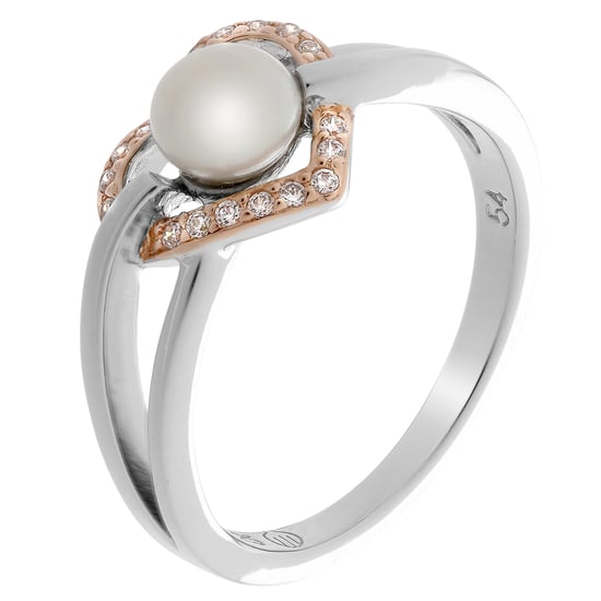 Orphelia Dames 925 Zilveren Ring - Zilver/Roze ZR-7233 - Image 1