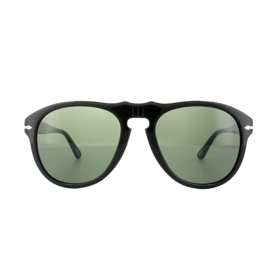 Persol Aviator Mens Black Green Sunglasses