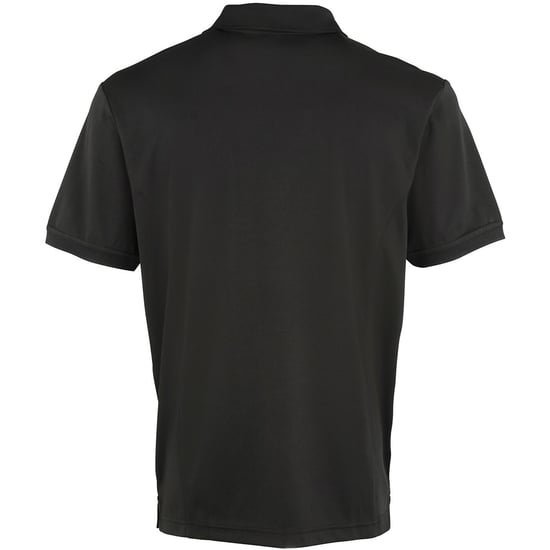 Premier Heren Coolchecker Pique korte mouw Polo T-Shirt (Zwart) - Image 2