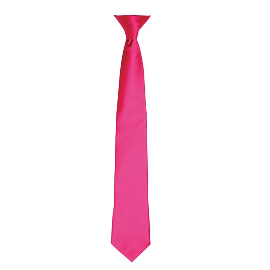 Premier Colours Mens Satin Clip Tie (Hot Pink)