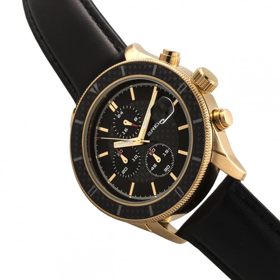 Breed Maverick Chronograph Leather-Band Watch w/Date