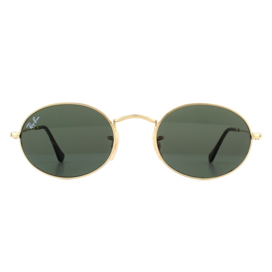 Ray-Ban Oval Unisex Gold Green G-15 Sunglasses