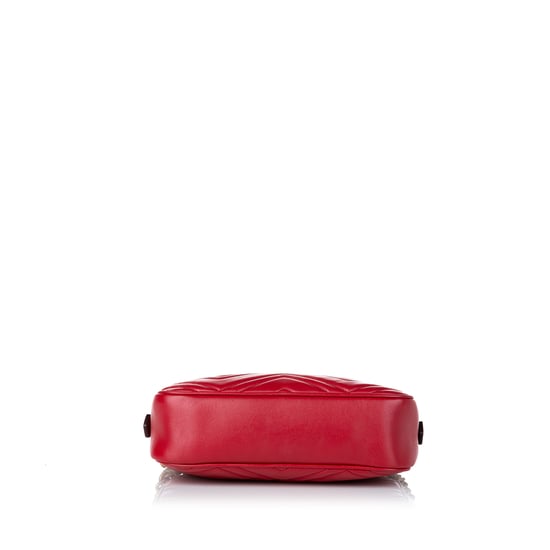Vintage Gucci GG Marmont Matelasse Crossbody Bag Red