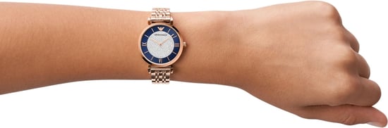 Emporio Armani Gianni T-bar Dames Horloge Rosékleurig AR11423 - Image 3