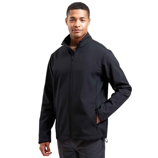 Premier Heren Windchecker gerecyclede softshell jas (Zwart) - Image 3