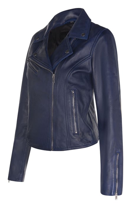 Classic Women's Brando Leather Biker Jacket from Loughton