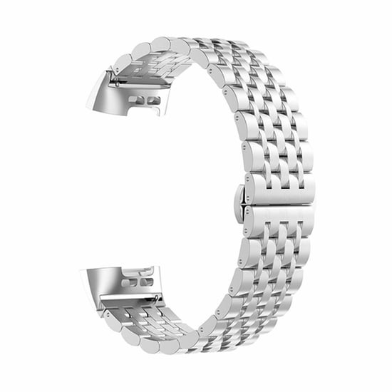 Aquarius Metal Watch Band for Fitbit Charge 3 Silver