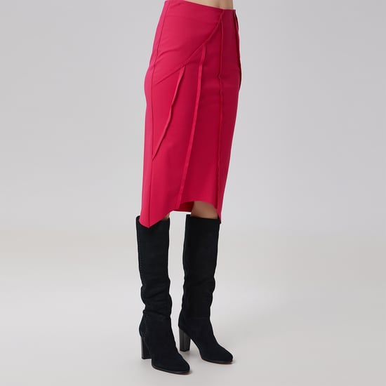Asymmetrische rok met structurele lijnen - Image 5