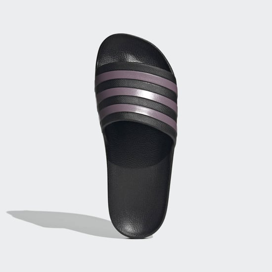 Women's adidas Adilette Aqua Slide Sandals in Black purple - Image 3
