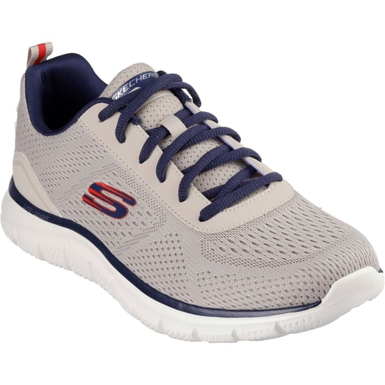 Skechers Track Leshur Polyester Heren-Trainers Taupe/Navy - Image 1