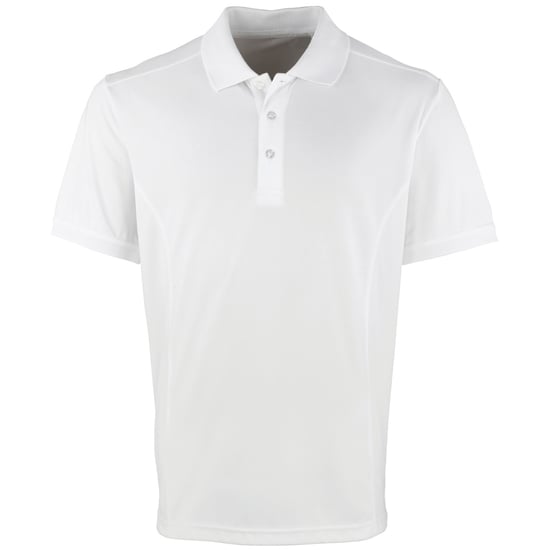 Premier Heren Coolchecker Pique korte mouw Polo T-Shirt (Wit) - Image 1