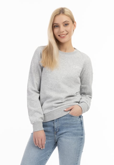 Dreimaster Sweatshirt Dames licht grijs melange - Image 3