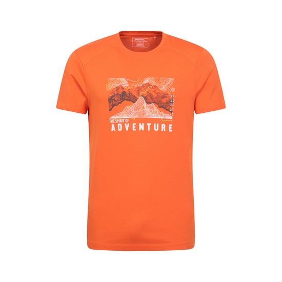 Mountain Warehouse Heren Avontuur Begint Biologisch Katoenen T-Shirt (Oranje) - Image 1