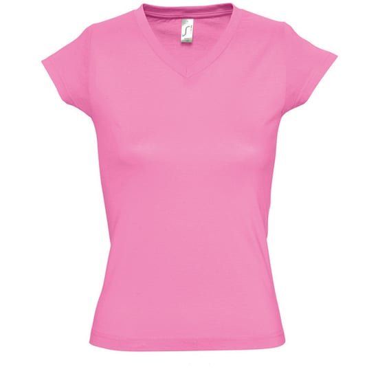 SOLS Dames/dames Maan V Hals T-Shirt met korte mouwen (Orchideeënroze) - Image 1