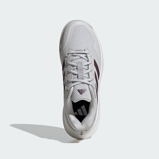 Women's adidas Gamecourt 2 Low Top Tennis Sneakers in Grey One/Aurora - Image 3