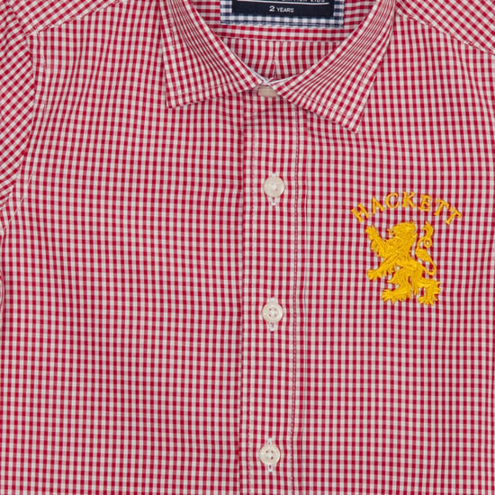 Boy's lapel collar long-sleeved shirt HK300616