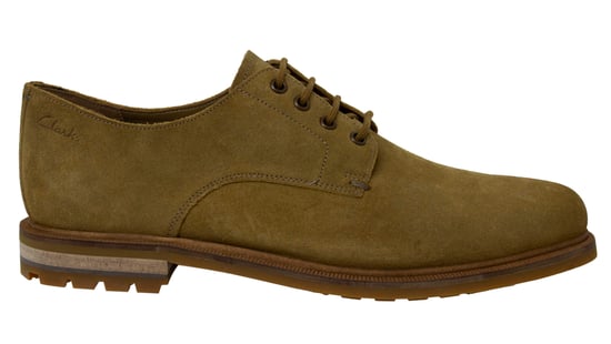 Clarks Foxwell Hall Mens Dark Sand Shoes