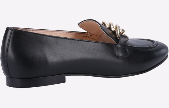 Hush Puppies Harper Chain Leren Zwarte Instappers Voor Dames - Image 3