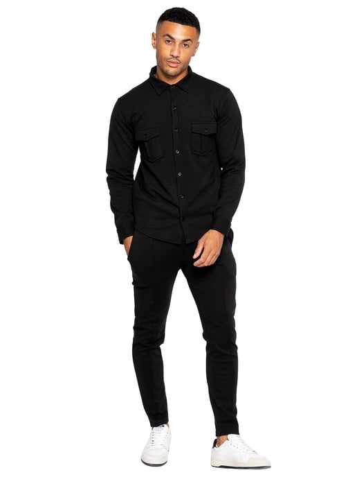 Enzo | Heren Overhemd Trainingspak Set - Zwart - Image 2