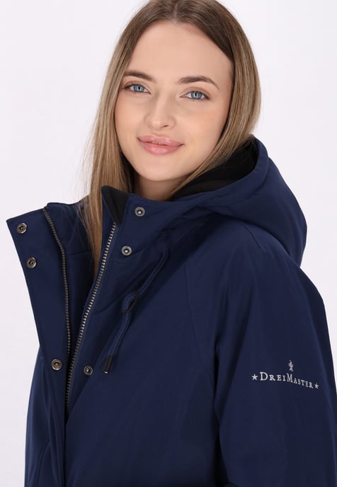 Dreimaster Winter parka Dames donker marine - Image 5