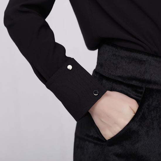 Geschulpte rand kanten shirt - Image 4