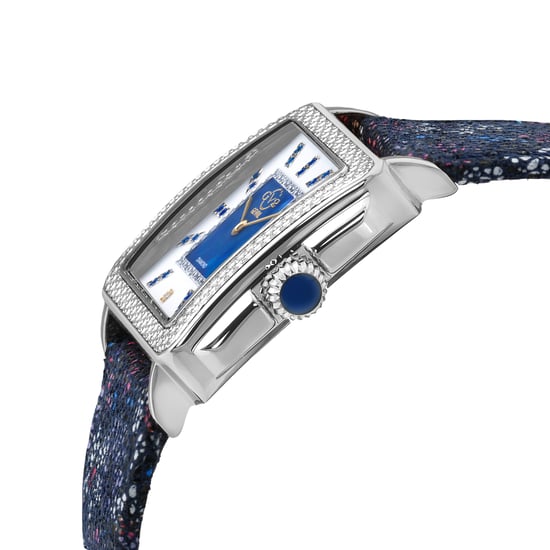 GV2 Womens Padova Gemstone 12332F Leather Swiss Quartz Watch